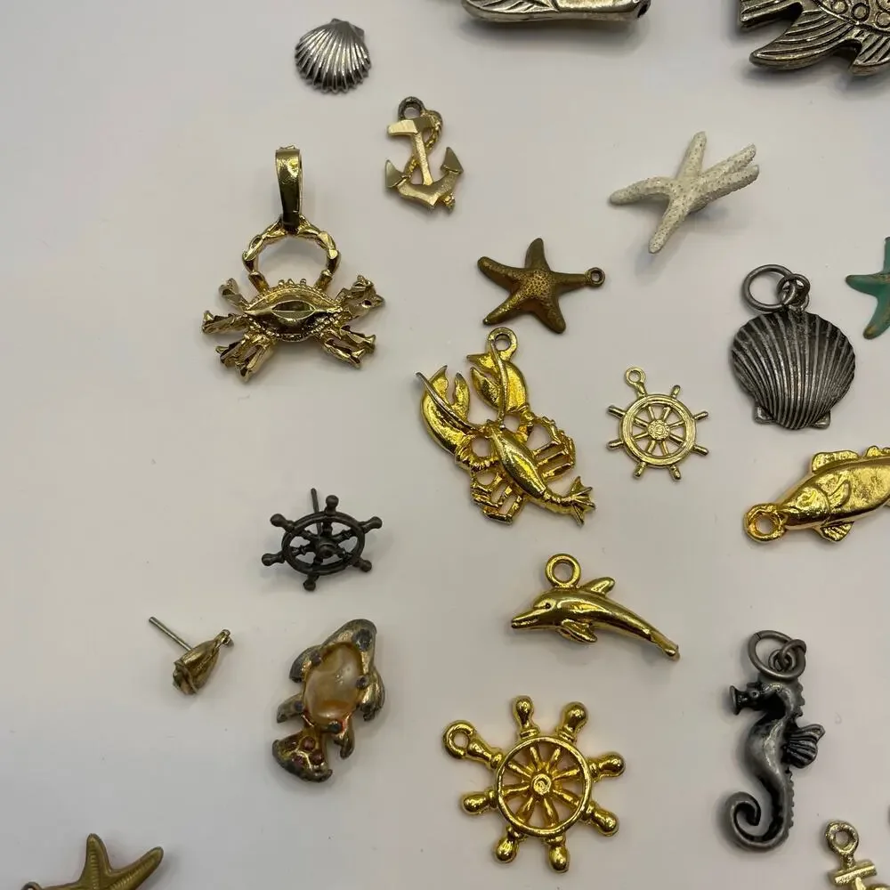 Jewelry Findings Seaside Charms Fish Crap Shell Dolphin Anchor Jewelry Making
